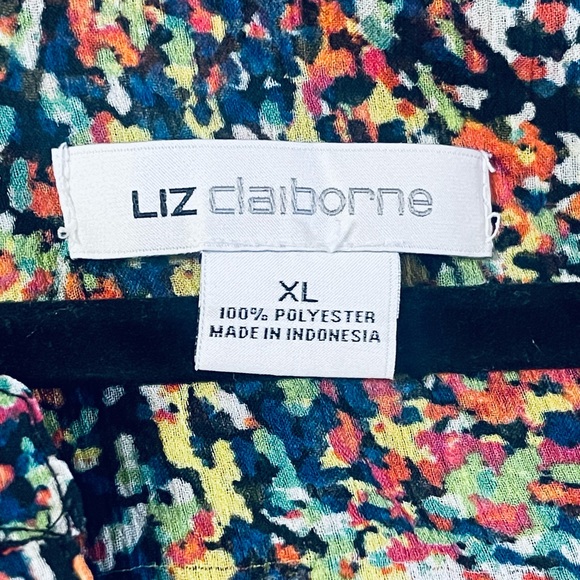 Liz Claiborne Multicolor Floral Blouse - Picture 4 of 6